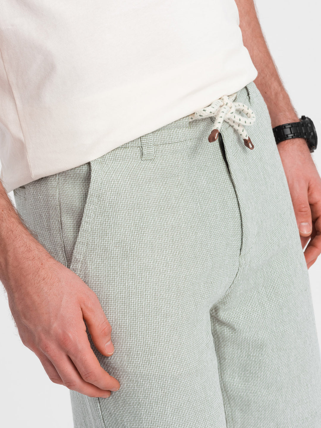Baumwoll-Leinen-Shorts